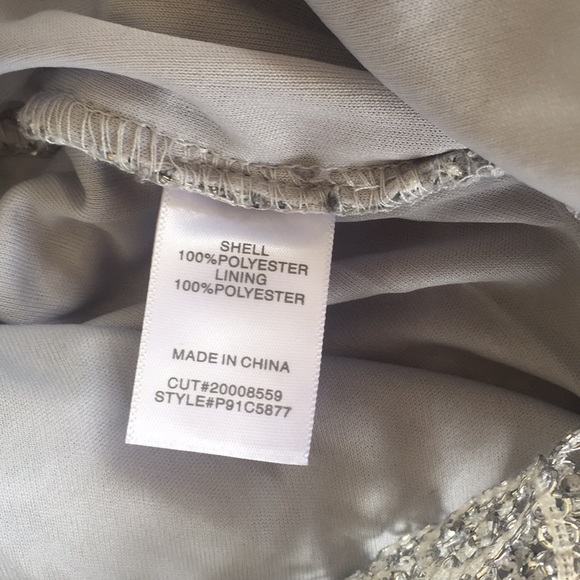 Silver Bodycon Cocktail Dress - Picture 9 of 10